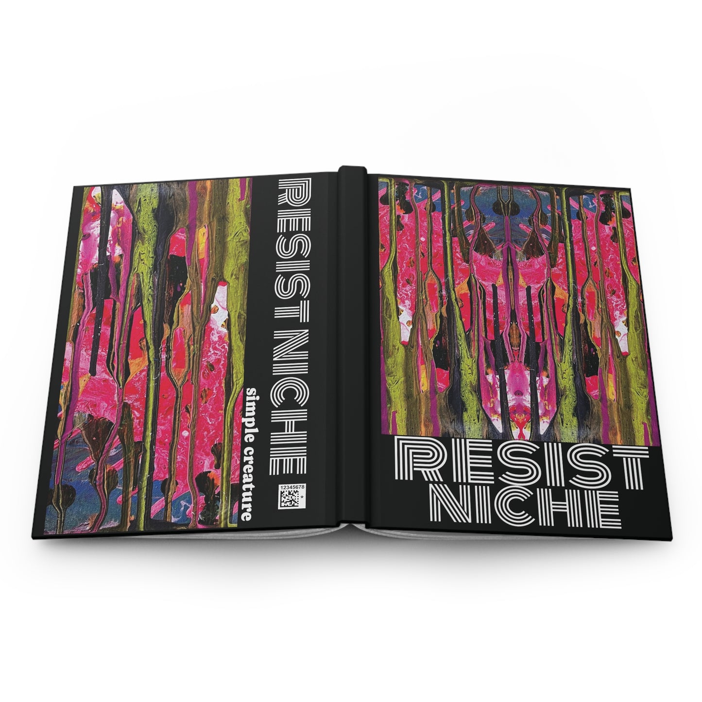 'resist niche' abstract act hardcover journal