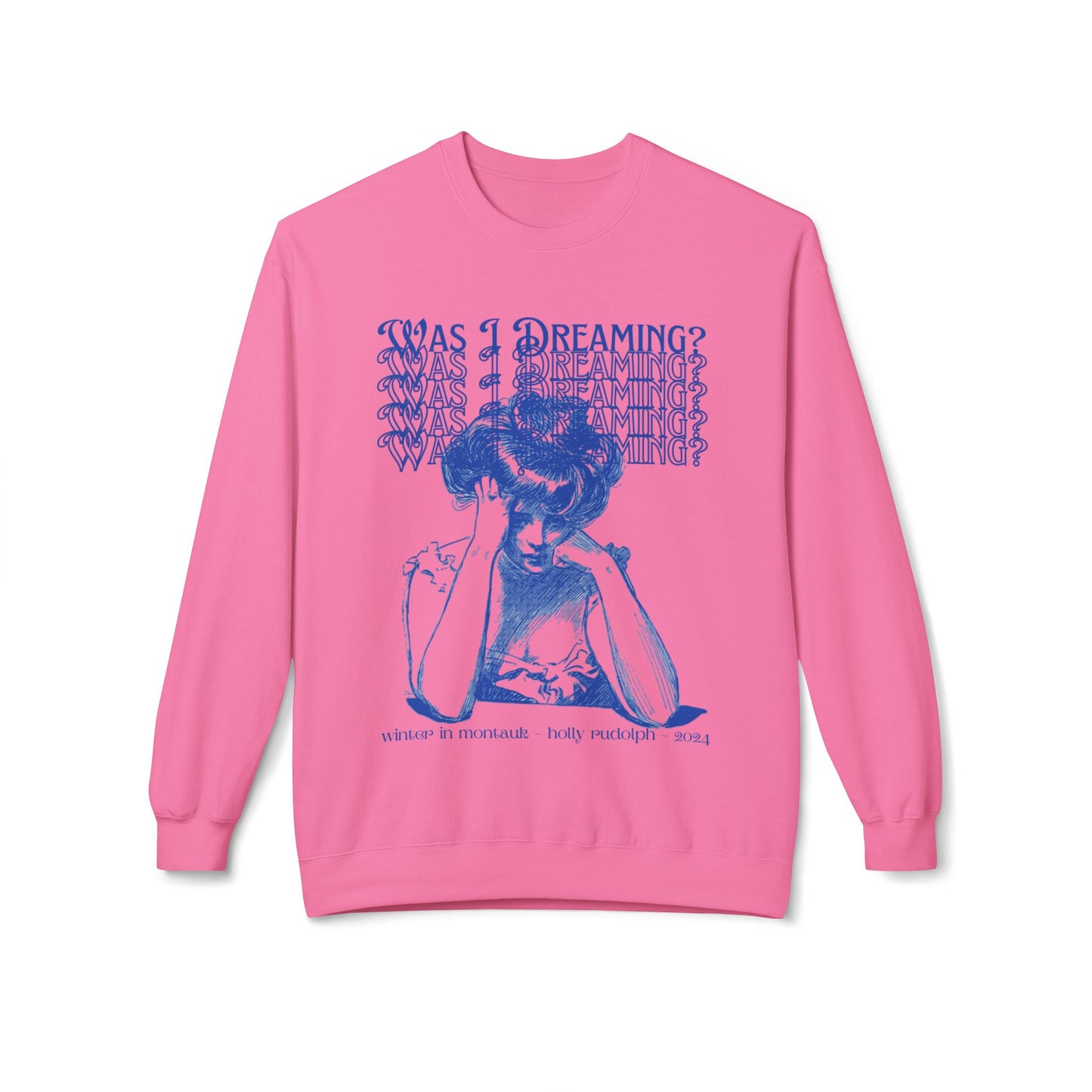 Was I Dreaming? soft mid-weight crewneck sweatshirt- winter in montauk 2024