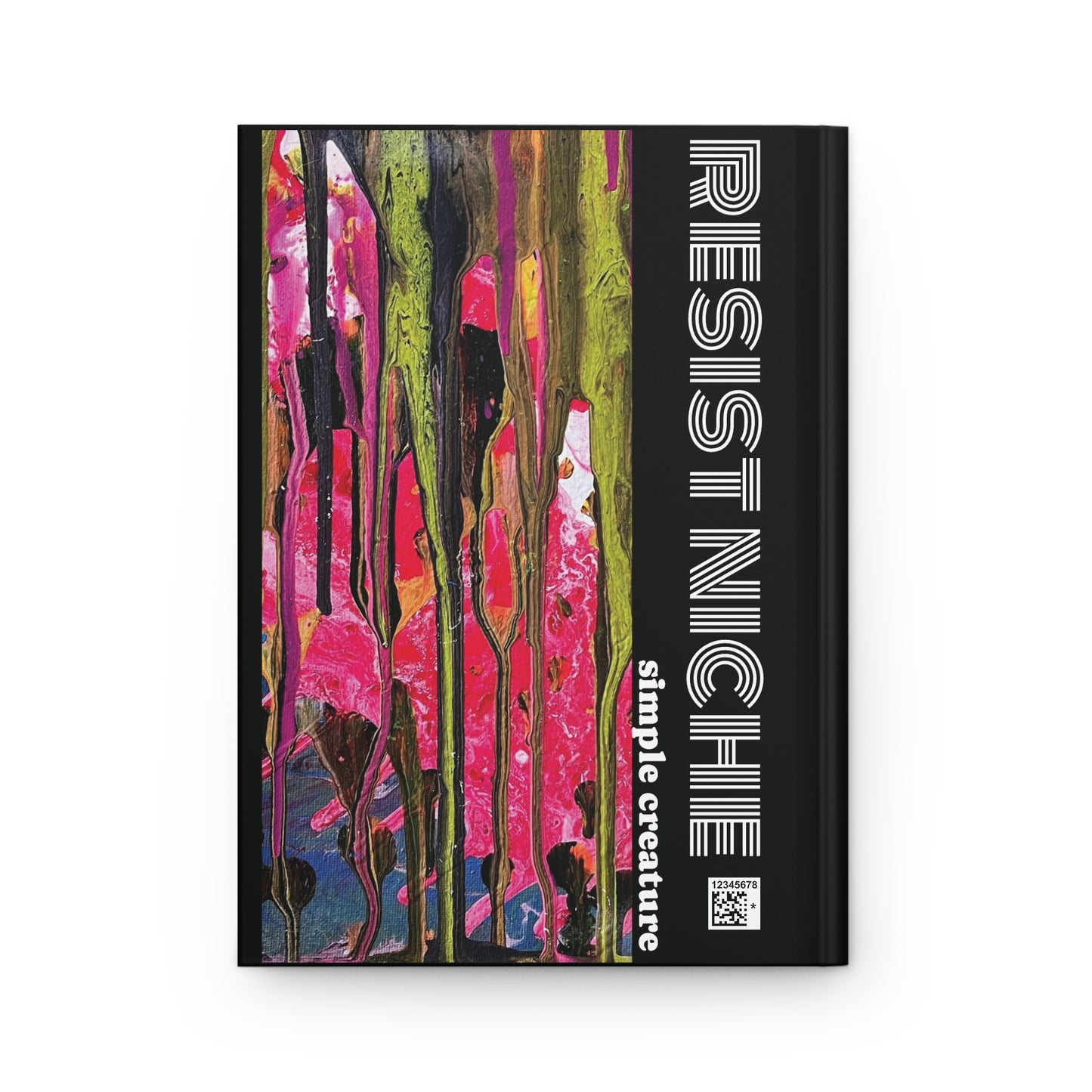 'resist niche' abstract act hardcover journal