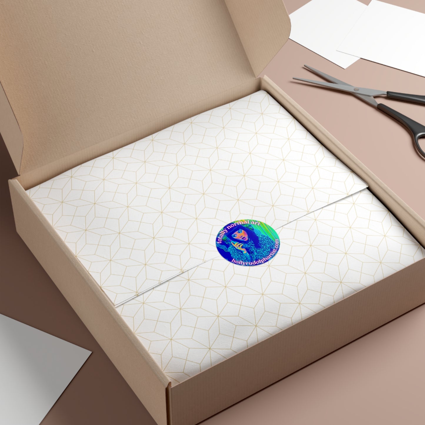 sticker - totally normal art - 2” vinyl sticker